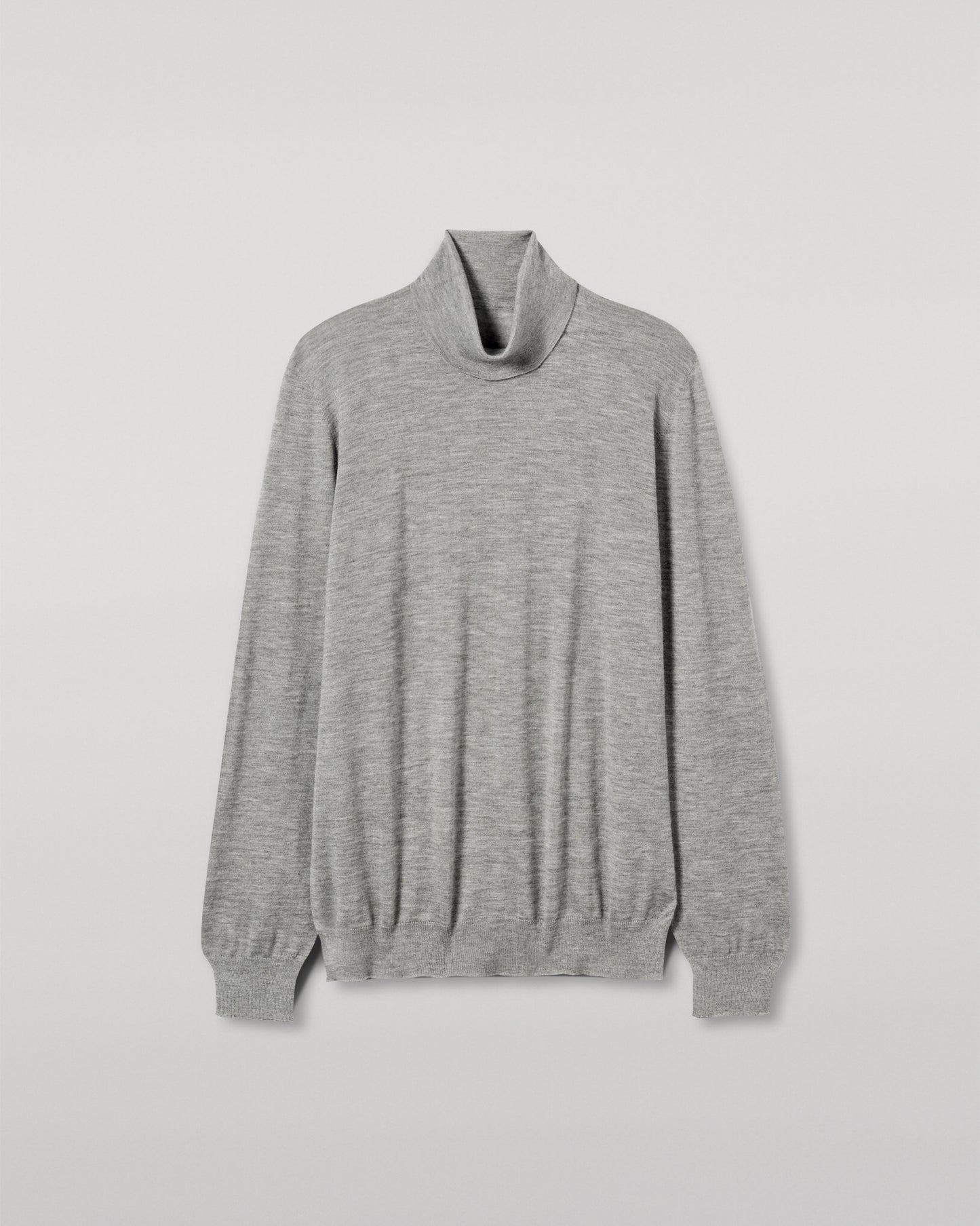 JOHNSTONS OF ELGIN MENS SUPERFINE FIN ROLL COLLAR GREY 100% SUPERFINE CASHMERE KAI05333HA4253