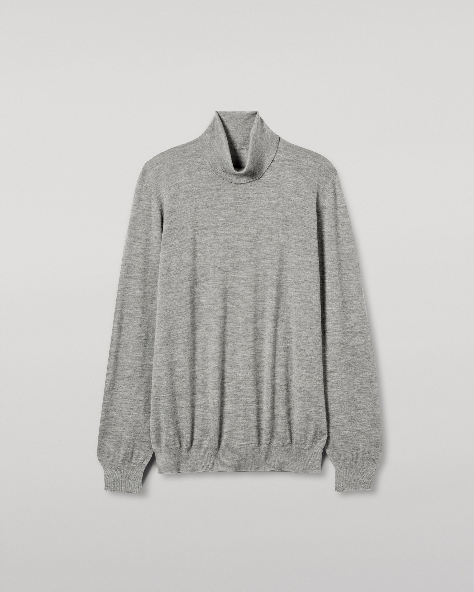 JOHNSTONS OF ELGIN MENS SUPERFINE FIN ROLL COLLAR GREY 100% SUPERFINE CASHMERE KAI05333HA4253