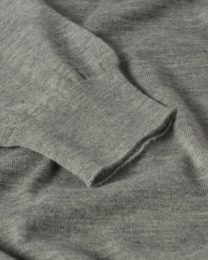 JOHNSTONS OF ELGIN MENS SUPERFINE FIN ROLL COLLAR GREY 100% SUPERFINE CASHMERE KAI05333HA4253