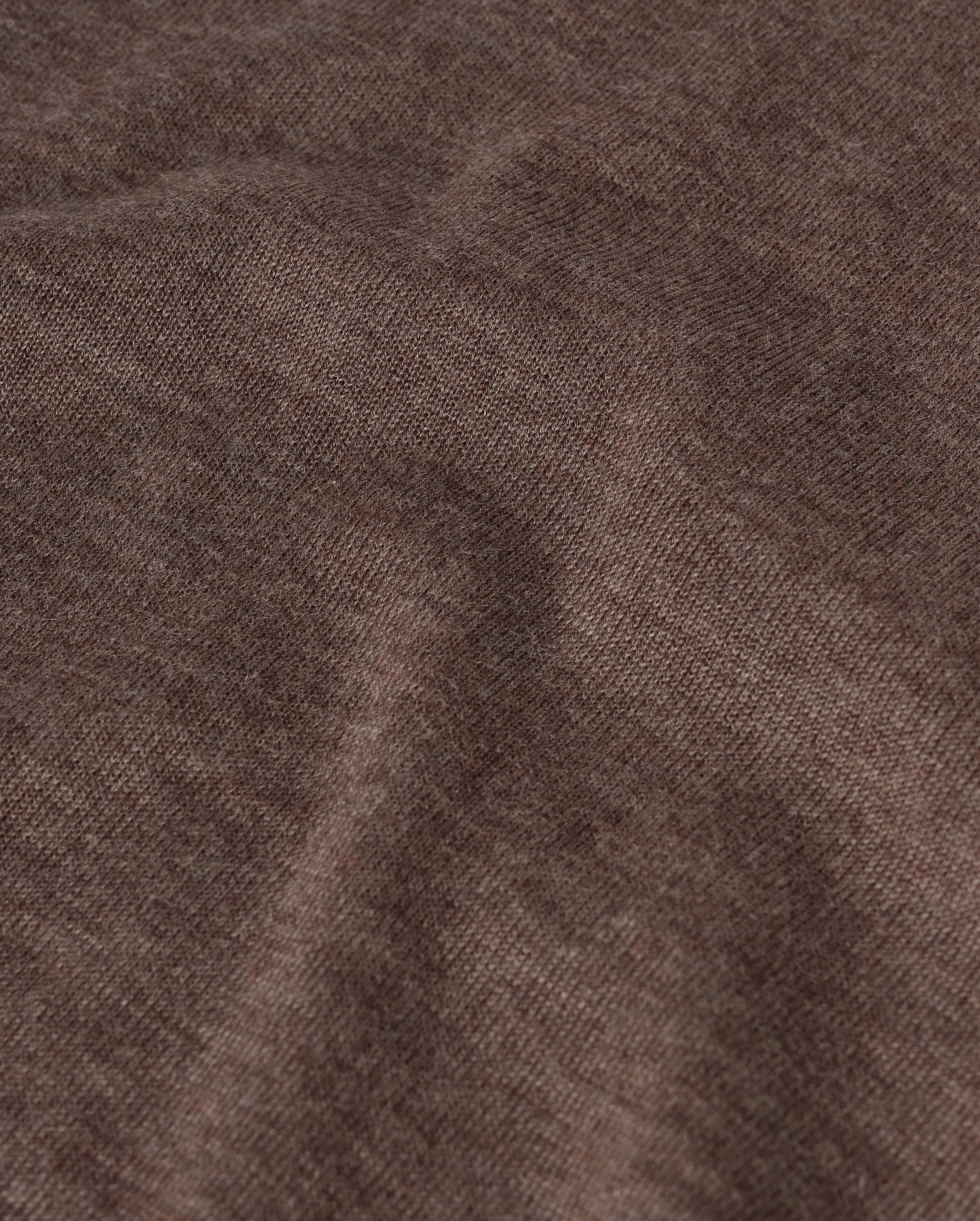 JOHNSTONS OF ELGIN FIN ROLL COLLAR SUPERFINE CASHMERE ROLL COLLAR SWEATER - 3 PLY BROWN 100% CASHMERE KAI05333HB7092