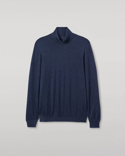 JOHNSTONS OF ELGIN MENS SUPERFINE FIN ROLL COLLAR NAVY 100% SUPERFINE CASHMERE KAI05333HD7350