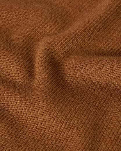 Johnstons of Elgin AW25 Women's Knitwear Dark Camel Sleeveless Camel Tank Top armhole details KAI05559SB7300