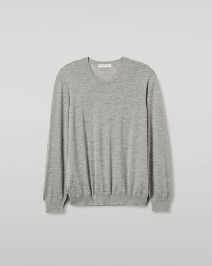 JOHNSTONS OF ELGIN MENS FIN SUPERFINE CREW GREY 100% SUPERFINE CASHMERE KAI05717HA4253