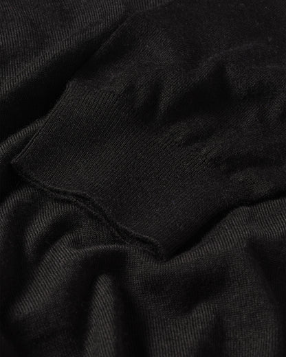 MENS FIN SUPERFINE VEE NECK BLACK 100% SUPERFINE CASHMERE BY JOHNSTONS OF ELGIN KAI05744SA7146