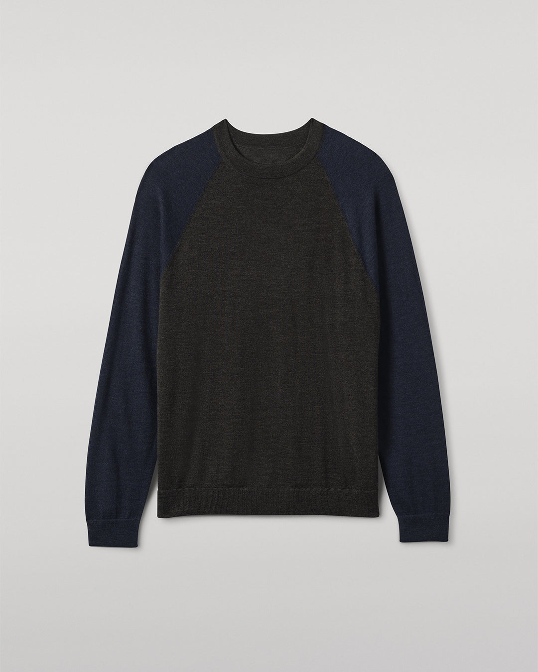 JOHNSTONS OF ELGIN MENS LEITH RINGER SUPERFINE SWEATER GREY & NAVY 100% SUPERFINE CASHMERE KAI05746Q25931
