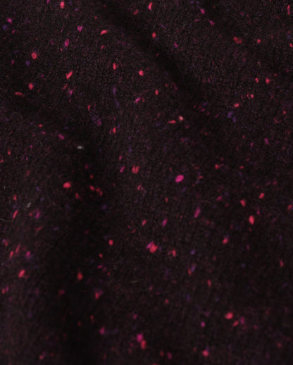 JOHNSTONS OF ELGIN TIREE CREW SWEATER DONEGAL CASHMERE CREW SWEATER DARK PURPLE 100% CASHMERE KAI05755HD7360