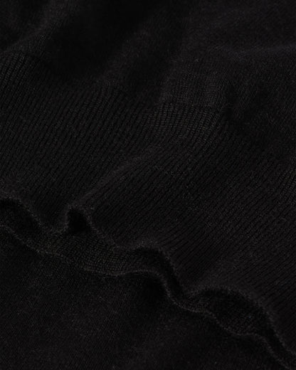 JOHNSTONS OF ELGIN WOMENS FINOLA SWEATER BLACK 100% SUPERFINE CASHMERE  KAI05789SA7146