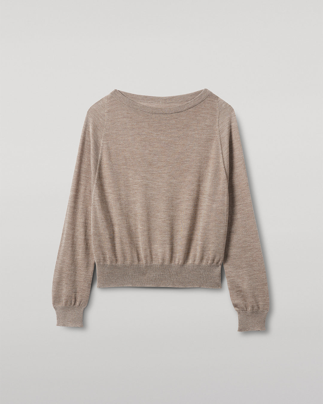 JOHNSTONS OF ELGIN WOMENS FINOLA SWEATER LIGHT BROWN 100% SUPERFINE CASHMERE KAI05789HB0273