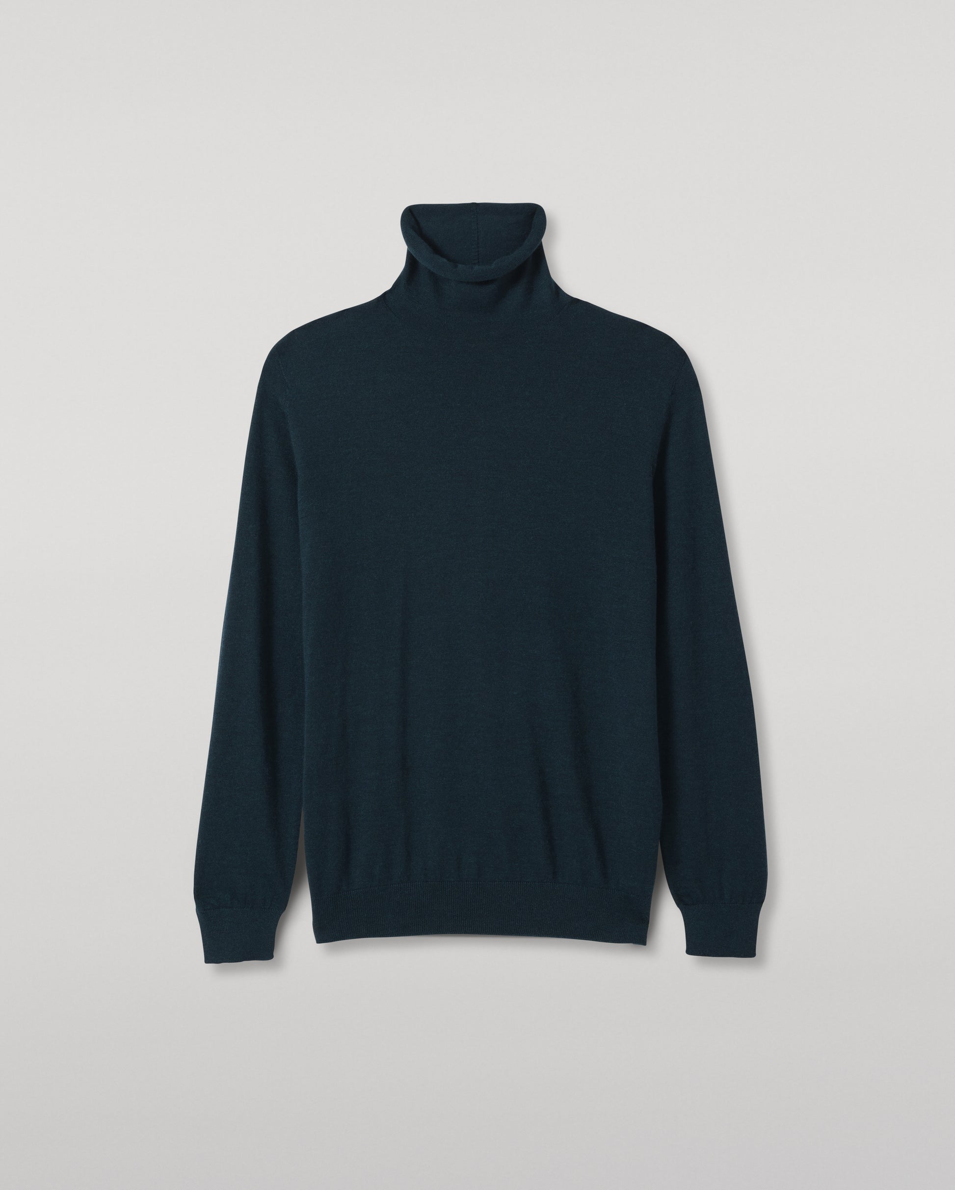 JOHNSTONS OF ELGIN BEATRICE FUNNEL SWEATER SUPERFINE CASHMERE FUNNEL NECK SWEATER WITH LINKS STITCH DETAIL - 3 PLY BOTTLE GREEN 100% CASHMERE KAI05951SC7344