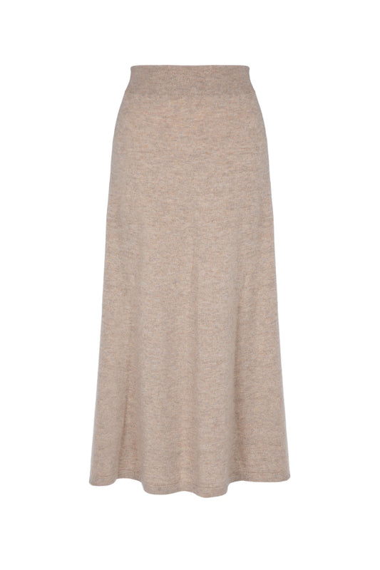Cashmere Natural A-Line Skirt
