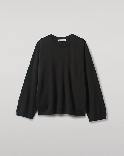 Johnstons of Elgin AW25 Women's Knitwear Iron Gauzy Pocket Grey Cashmere Jumper details
KAP05315SC7330