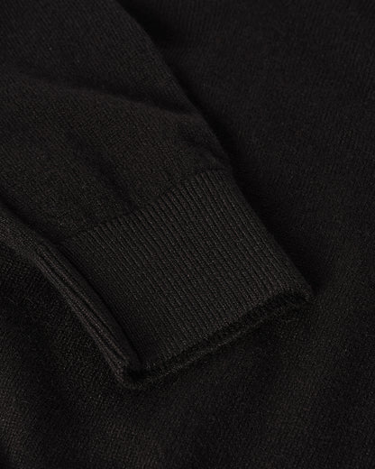 Johnstons of Elgin AW25 Women's Knitwear Black Classic Cashmere Black V Neck Jumper KAP05575SA7210