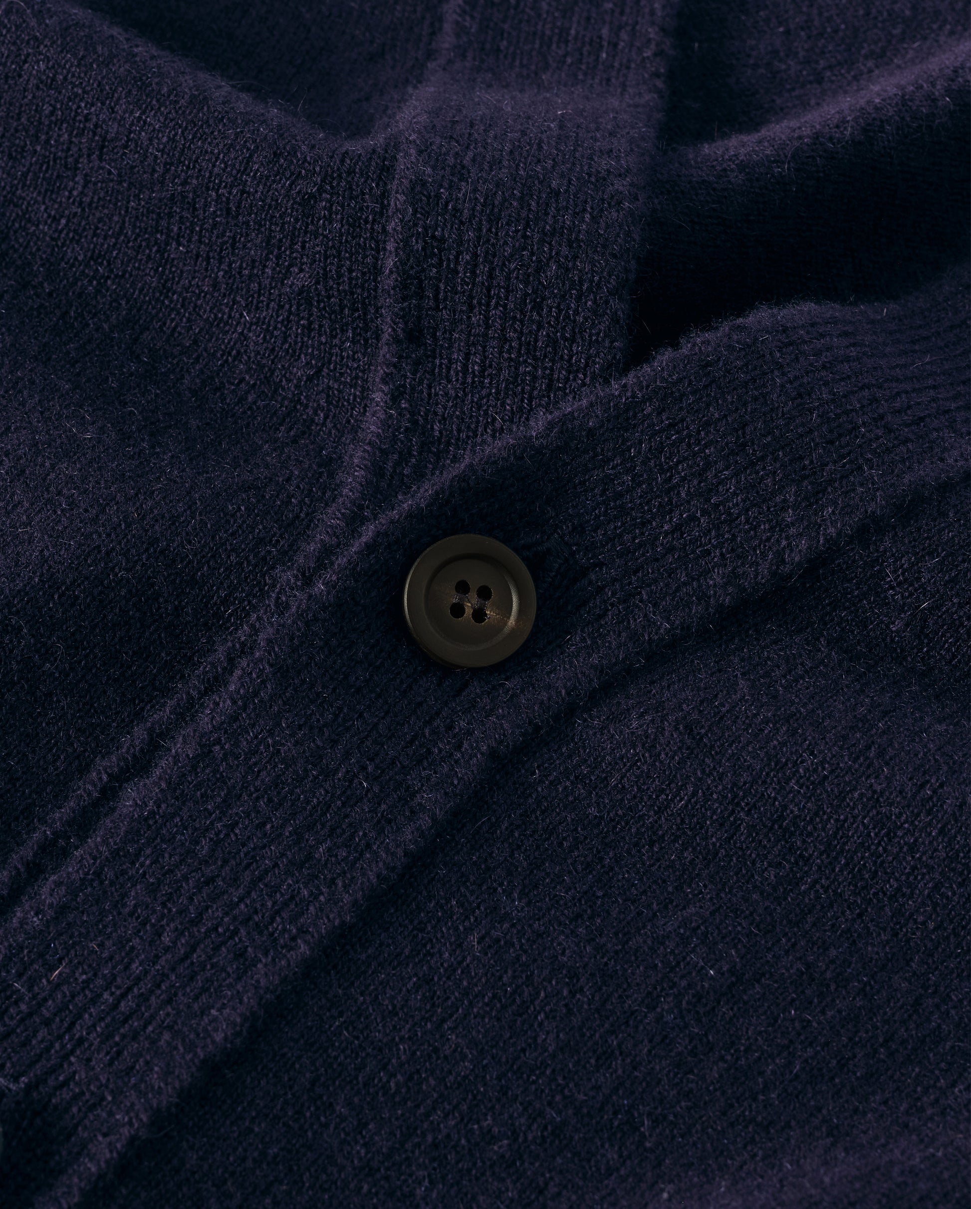 Johnstons of Elgin Men's Knitwear Dark Navy Classic Cashmere Navy Cardigan KAP05576SD7666