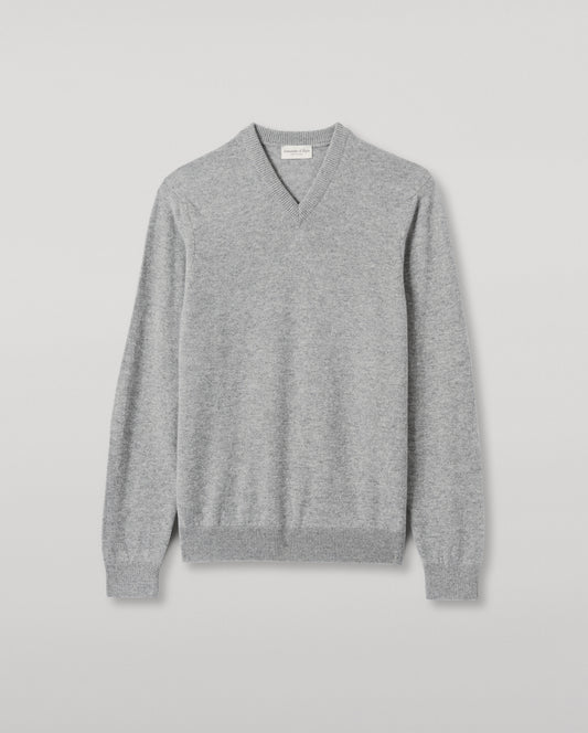 JOHNSTONS OF ELGIN MENS RORY VEE NECK CLASSIC JUMPER 100% CASHMERE KAP05594HA0400
