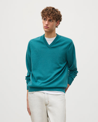 JOHNSTONS OF ELGIN MENS RORY VEE NECK CLASSIC JUMPER 100% CASHMERE KAP05594SC4720