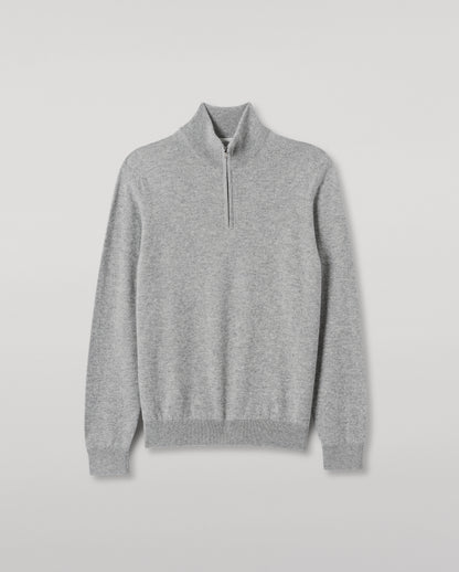 JOHNSTONS OF ELGIN MENS RORY CLASSIC HALF ZIP CLASSIC SWEATER 100% CASHMERE KAP05695HA0400