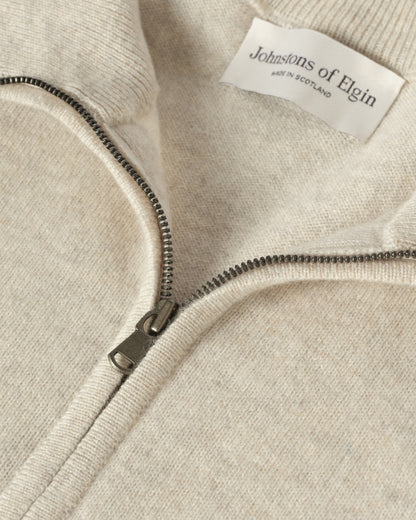 MENS RORY CLASSIC HALF ZIP CLASSIC SWEATER 100% CASHMERE FROM JOHNSTONS OF ELGIN  KAP05695HA0402