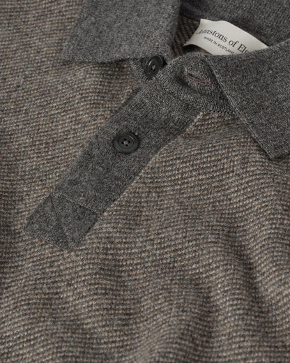 JOHNSTONS OF ELGIN MENS TWEEL RUGBY SHIRT 100% CASHMERE KAP05727Q25939
