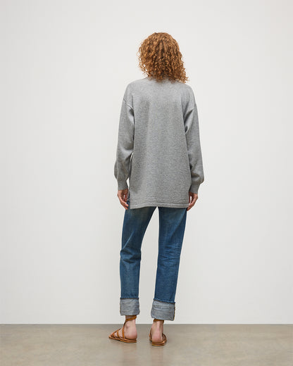 JOHNSTONS OF ELGIN WOMENS MUNRO SHIRT LIGHT GREY 100% CASHMERE KAP05765HA0308