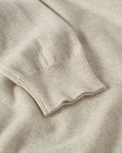 JOHNSTONS OF ELGIN WOMENS LUNAN CLASSIC CREW SWEATER NATURAL KAP05784HA0402