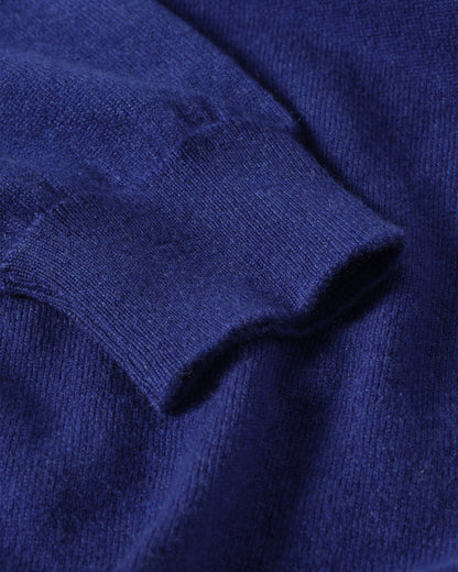 JOHNSTONS OF ELGIN WOMENS LUNAN CLASSIC CREW SWEATER BLUE KAP05784SD5326