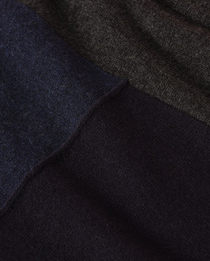 JOHNSTONS OF ELGIN JESSIE ROLL NECK SWEATER CASHMERE ROLL NECK SWEATER WITH EXPOSED SEAM DETAIL & CENTRE BACK SPLIT - 2 PLY DARK GREY 100% CASHMERE KAP05987Q26343