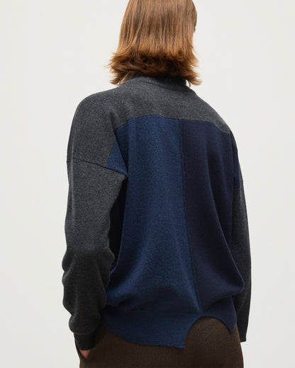 JOHNSTONS OF ELGIN JESSIE ROLL NECK SWEATER CASHMERE ROLL NECK SWEATER WITH EXPOSED SEAM DETAIL & CENTRE BACK SPLIT - 2 PLY DARK GREY 100% CASHMERE KAP05987Q26343