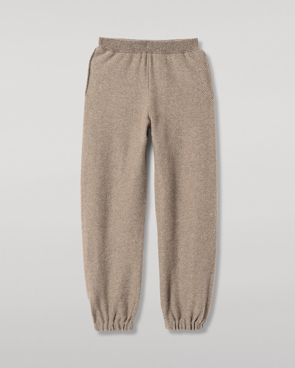JOHNSTONS OF ELGIN REEL PANTS CASHMERE TWILL STITCH PANTS WITH SIDE POCKETS - 2 PLY BROWN 100% CASHMERE KAP05994Q26342