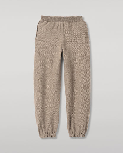 JOHNSTONS OF ELGIN REEL PANTS CASHMERE TWILL STITCH PANTS WITH SIDE POCKETS - 2 PLY BROWN 100% CASHMERE KAP05994Q26342