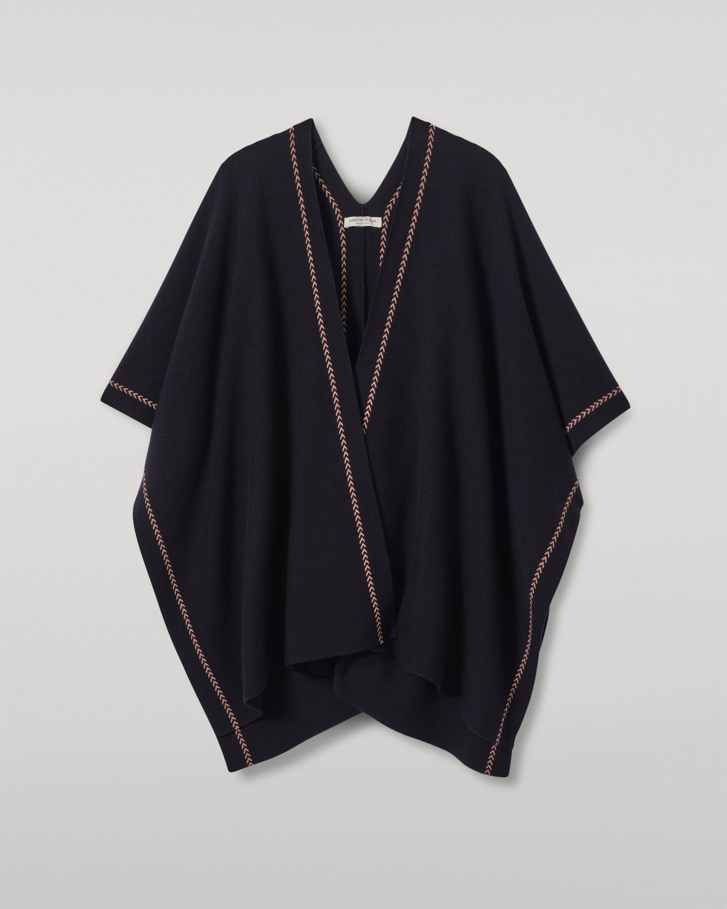 JOHNSTONS OF ELGIN WOMENS HAWK PONCHO NAVY 100% CASHMERE KAU05769Q25973O/S