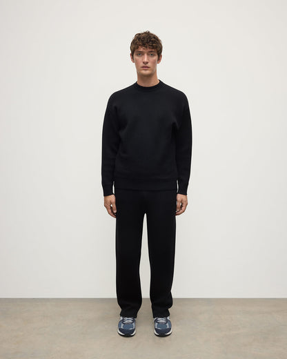Johnstons of Elgin AW25 Men's Knitwear Iron & Black Double Face Tapered Joggers KBA01024Q25323