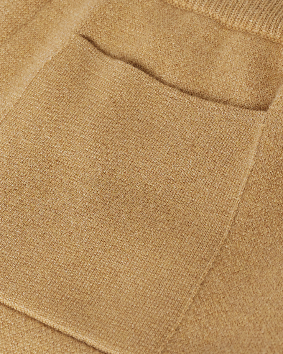 Johnstons of Elgin AW25 Women's Knitwear Camel & Natural Double-Face Camel Cashmere Joggers details KBA01036Q25325