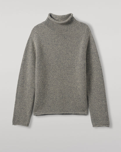 JOHNSTONS OF ELGIN KESTER FUNNEL NECK SWEATER BLUE 100% CASHMERE UBB01067HD4499