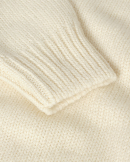 JOHNSTONS OF ELGIN BAY CREW SWEATER MARBLED CASHMERE RAGLAN ROUND NECK SWEATER WHITE 78% CASHMERE, 22% COTTON KBB01068SA0663