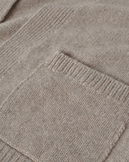 JOHNSTONS OF ELGIN WOMENS BAY SLOUCH CARDIGAN NATURAL 78% CASHMERE 22% COTTON KBB01069HB4453