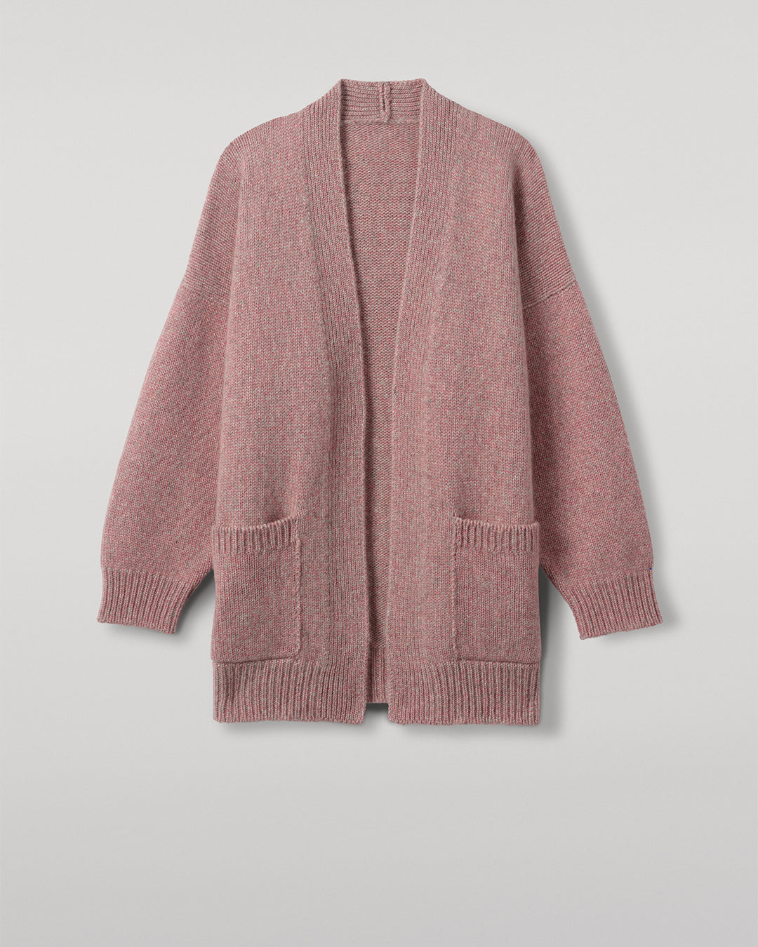 JOHNSTONS OF ELGIN WOMENS BAY SLOUCH CARDIGAN PINK 78% CASHMERE 22% COTTON KBB01069HE4379