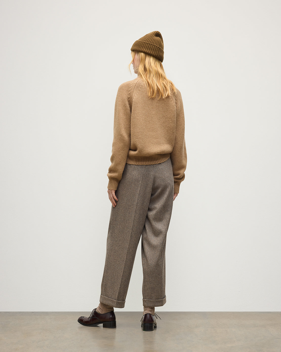 JOHNSTONS OF ELGIN MELLIS ZIP SHOULDER SWEATER MARBLED CASHMERE RAGLAN SHOULDER ZIP SWEATER CAMEL 78% CASHMERE, 22% COTTON KBB01094Q26352