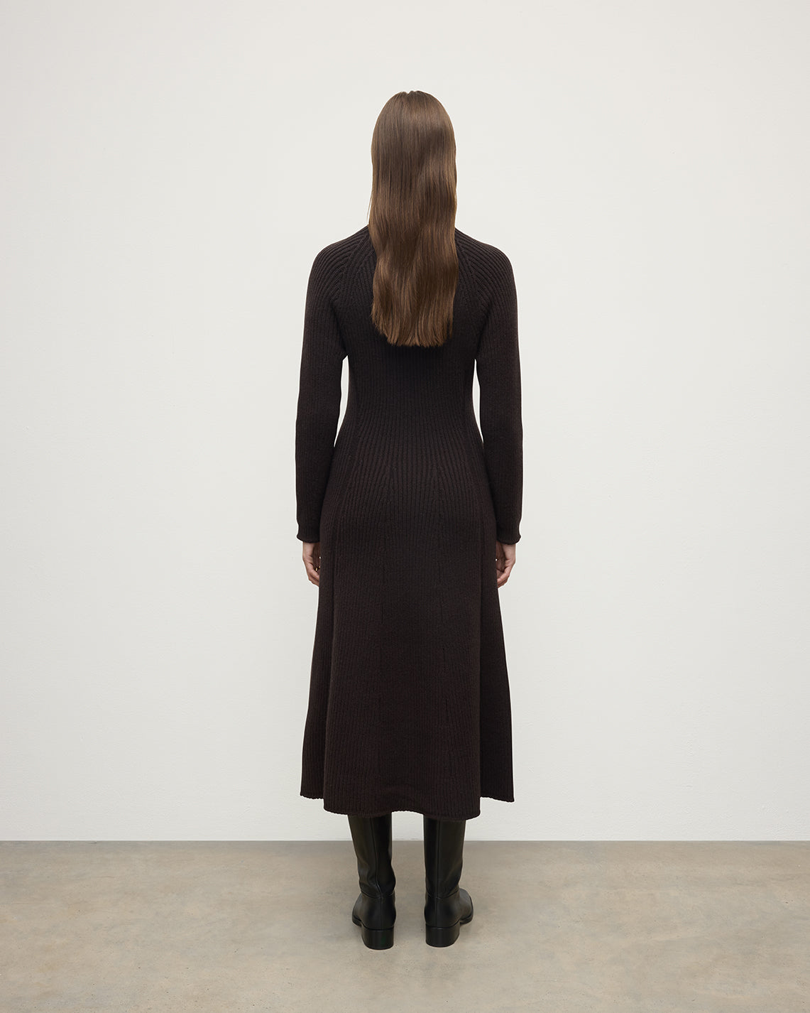 Johnstons of Elgin Women's Cashmere Dark brown Dress KBI01033SB7290