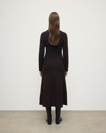 Johnstons of Elgin Women's Cashmere Dark brown Dress KBI01033SB7290