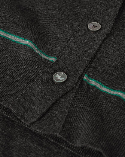 JOHNSTONS OF ELGIN WOMENS BRAE SHORT SLEEVE CREW CARDIGAN GREY 78% CASHMERE 22% COTTON KBI01063Q25965