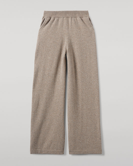 Johnstons of Elgin  Women's Knitwear Ash Wide Leg Cashmere Trousers KBP00926HB4334