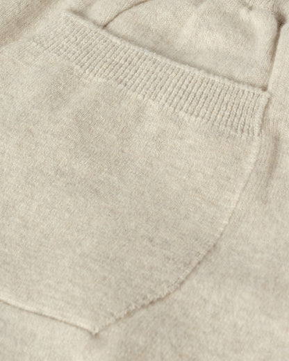 JOHNSTONS OF ELGIN MENS KIRK SWEATPANTS NATURAL 97% CASHMERE 3% POLYESTER KBP00948HA0402