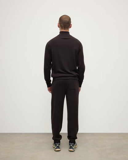 Johnstons of Elgin AW25 Men's Knitwear Molasses Tapered Cashmere Brown Joggers KBP00948SB7290