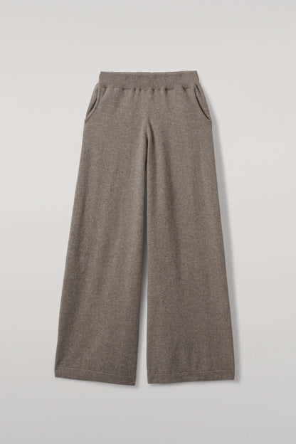 Johnstons of Elgin AW25 Women's Knitwear Ash Oversize Slouch Cashmere Trousers KBP00957HB4351