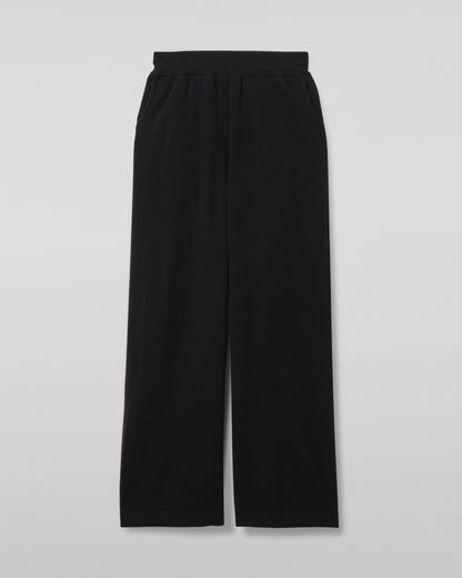 JOHNSTONS OF ELGIN WOMENS COLL PANTS BLACK 100% CASHMERE KBP00996SA7210