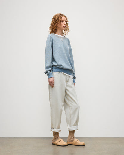 JOHNSTONS OF ELGIN BEACH SWEATSHIRT BLUE 100% CASHMERE UBU010655Q25952