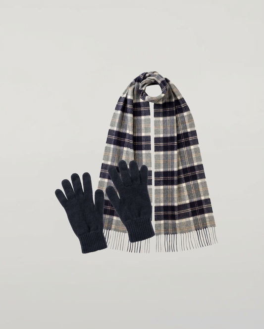 Johnstons of Elgin Women's Silver Bannockbane Cashmere Accessories Gift Set 365GIFTSET7D