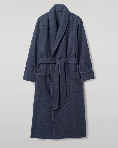 Johnstons of Elgin Women's Loungewear Navy Donegal Donegal Cashmere Dressing Gown TA000529RU7383
