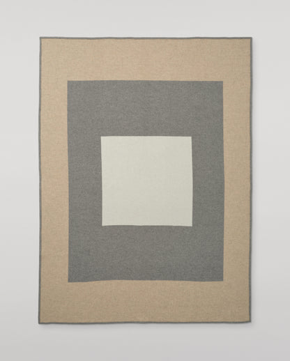 Johnstons of Elgin 100% Cashmere Art Geometric Blanket in Contemporary Neutral, Grey & Beige TA000683RU7763ONE