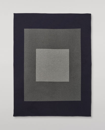 Johnstons of Elgin 100% Cashmere Blanket in Earth Mineral, Navy & Grey TA000683RU7766ONE